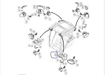 Zaślepka świateł dachowych john deere