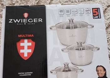 Garnki Zwieger 6 elementów do wszystkich rodzajów kuchenek