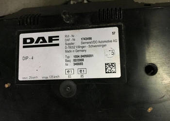 Zegary Licznik DAF XF CF 1743496 Typ 1554.04050201