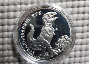Srebrny numizmat Tyrannosaurus Rex