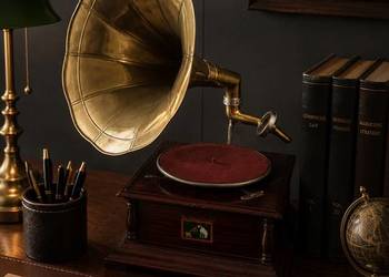Gramofon Patefon Drewniany