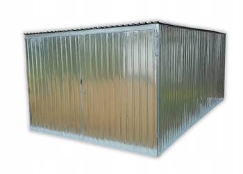 Garaż blaszany 3x5 2 gatunek jednospadowy brama dwuskrzydłowa