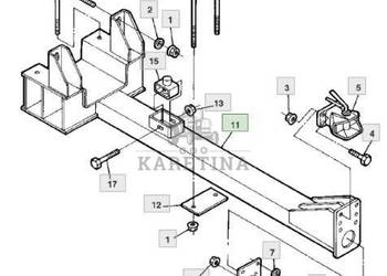 John Deere 9780CTS 9780HM 9780 CTS Zaczep AH158268 CZĘŚCI