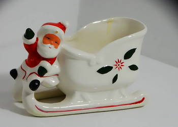 Ceramiczna ozdoba Mikołaja na saniach „Frankel Santa & Sleigh”