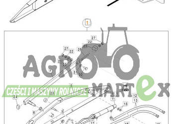 943629, MH734 PLANDEKA ZWIJANA KPL AMAZONE