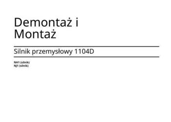 Perkins 1104D instrukcja naprawy, katalog części PL