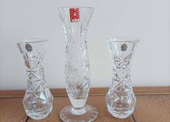 Wazon flakon kryształowy HSK Violetta z czasów PRL