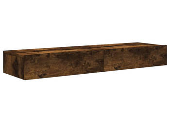 Szafki pod TV z LED 2 szt. przydymiony dąb 60x35x155 cm WM-842897