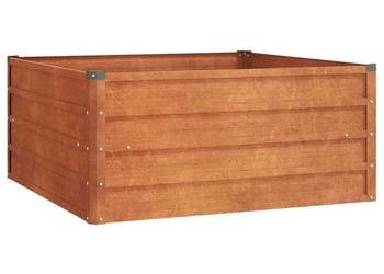 vidaXL Podwyższona donica, rdzawa, 100x100x45 cm(SKU:151949)