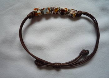 NOWA Bransoletka na rękę Brązowe kamyki