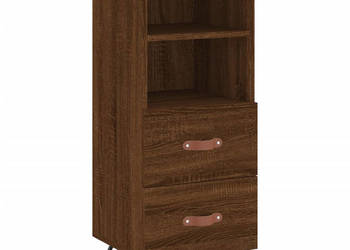 Szafka brązowy dąb 345x34x90 cm materiał drewnopochodny WM-828643