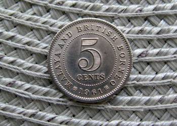 Malaje i Brytyjskie Borneo 5 Cent 1961r