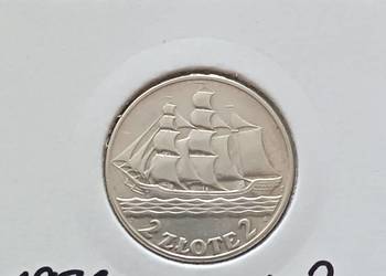 2 zł Żaglowiec 1936 r. - nr. 2 - srebro - oryginał - Cudeńko