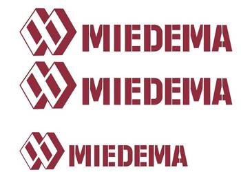 Naklejki Miedema 3 sztuki mocne laminowane