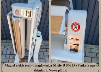 Magiel elektryczny Miele B 866 D z funkcją pary, składany. Nowe płótno