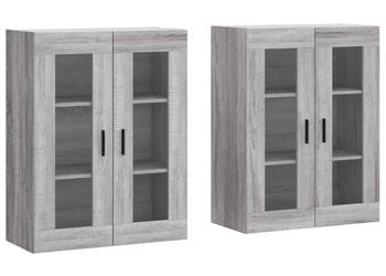Wiszące szafki 2 szt. szary dąb sonoma materiał drewnopochodny WM-3197959