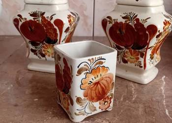 Pojemniki ceramiczne WŁOCŁAWEK ręcznie malowane