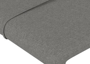Zagłówek do łóżka z LED ciemnoszary 163x16x118/128cm tkanina WM-3124055
