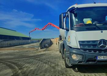 Beton transport pompowanie posadzki budowa gospodarstwa rolne Biskupiec