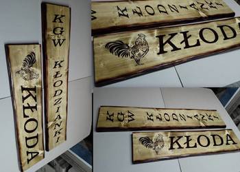 Szyld na pięknej desce napis grawerowany wypalanie na drewnie