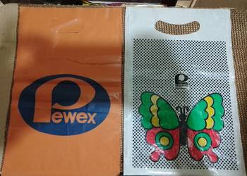 Torebki/reklamówki kolor (pomarańcz,motyl) Pewex.2 Sztuki. Nowe. PRL