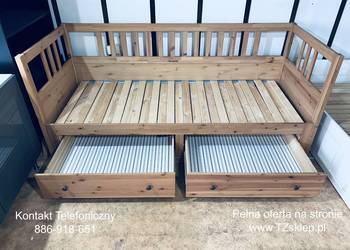 IKEA HEMNES Lite drzewo Łóżko Leżanka z 2 szufladami, 2 materace Transport