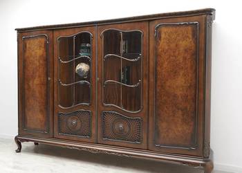 Zabytkowa biblioteka z lat 40-tych w stylu chippendale. Po renowacji.