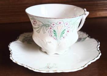 Filiżanka, secesja. M. Z. Austria. Delikatna, cieniutka por