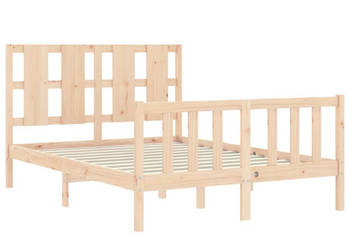 Rama łóżka bez materaca lite drewno sosnowe 140x190 cm WM-3192211