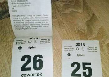 Kartka kartki z kalendarza różne roczniki