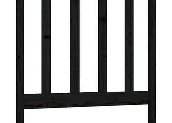 Wezgłowie łóżka czarne 96x4x100 cm lite drewno sosnowe WM-817674