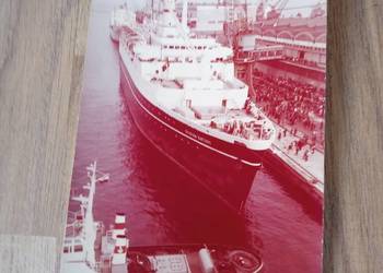Duża pocztówka ts/s Stefan Batory Gdynia 1974 Uklejewski 11 x 17