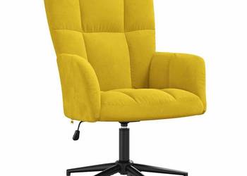 vidaXL Fotel, musztardowy, obity aksamitem(SKU:328179)