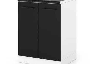 Szafka Kuchenna Stojąca Z Blatem Modułowa 60cm Spremium Czarny Mat