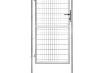 vidaXL Brama ogrodowa ocynkowana stalowa 100x150 cm(SKU:144758)