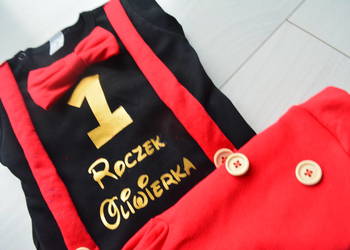 Komplet na pierwsze urodziny roczek chłopiec