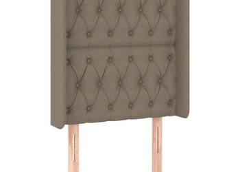 Zagłówek uszak taupe 83x16x118/128 cm tkanina WM-3119894