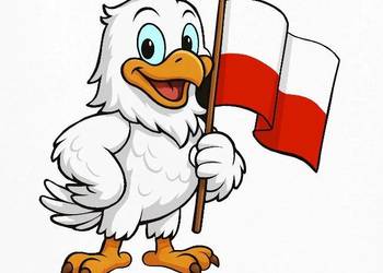 Patriotyczna damska koszulka na ramiączkach Premium Orzełek z flagą Polski