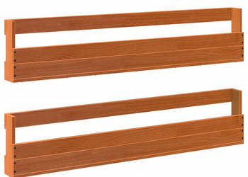 Ścienne półki na buty 2 szt. woskowy brąz 110x85x235 cm WM-844490