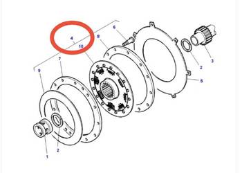 Tłumik drgań skrętnych Massey Ferguson 9240