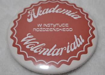 Przypinka, Akademia Wolontariatu w Instytucie Roździeńskiego, 5,6cm