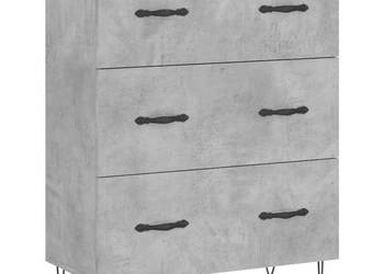 Szafka szarość betonu 695x34x90 cm materiał drewnopochodny WM-827848