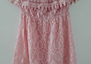 Śliczna przewiewna koronkowa sukienka typu "hiszpanka"