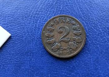 Stare monety 2 ore 1877 Norwegia