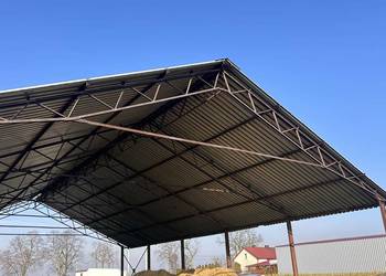 HALA wiata konstrukcja blacha trapez dach 13,5x25