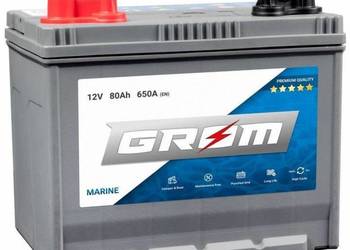 Akumulator 80Ah 650A GROM Marine