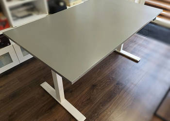 Biurko regulowane elektrycznie Ikea Rodulf 140x80 szare