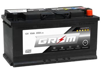 Akumulator 95Ah 850A Grom AGM start&stop P+