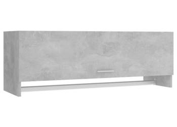 Szafka szarość betonu 100x325x35 cm materiał drewnopochodny WM-808237