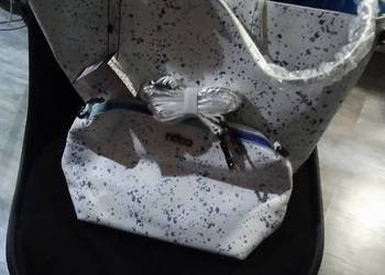 NOBO TOREBKA SHOPPER BIAŁA NIEBIESKA WKŁAD A4